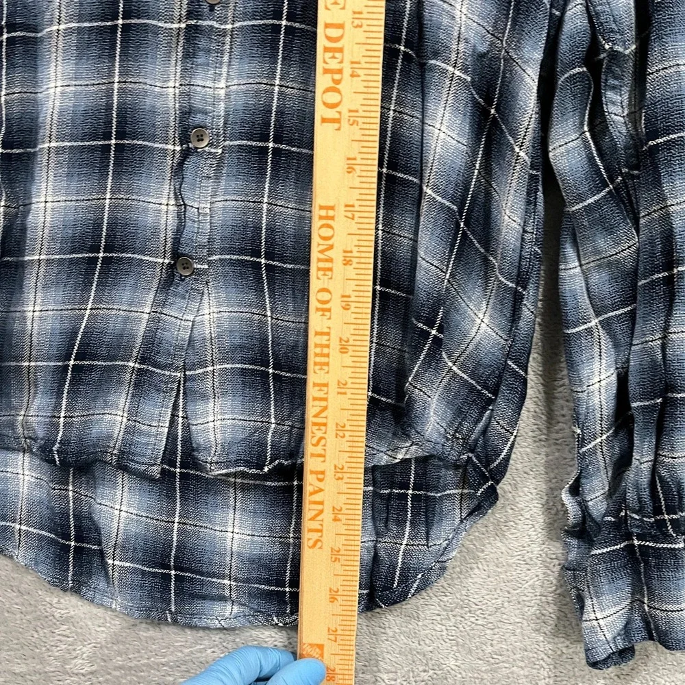 Aeropostale Shirt Women's Large Plaid Flannel Button‎ Long Sleeve  Cowgirl